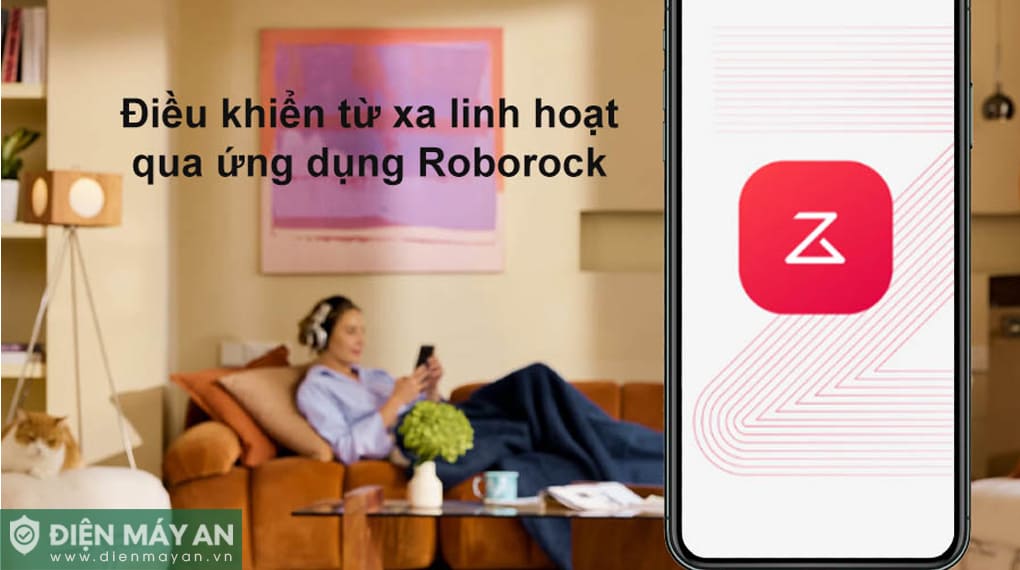Robot hút bụi lau nhà cánh tay cơ học Roborock Saros Z70 - Đen